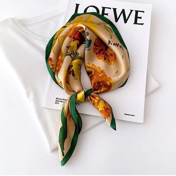 Daisy Silk Scarf  - Picture 1 of 4